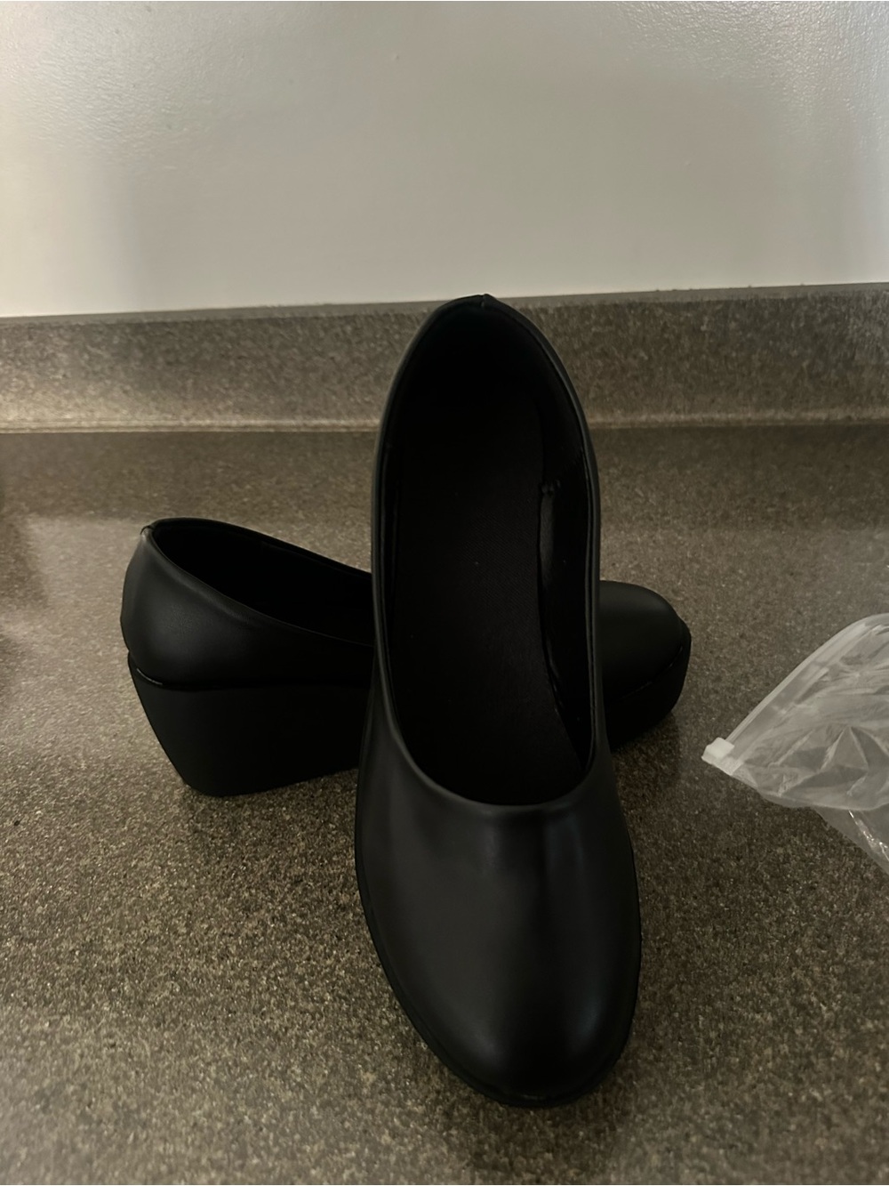 Classic Black Women's Wedge Pumps - Comfortable Everyday Heels